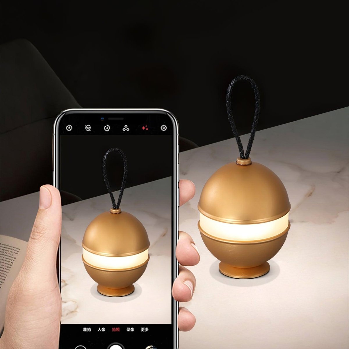 PERLORA – Oplaadbare draadloze touch tafellamp voor een moderne en elegante huisdecoratie 6