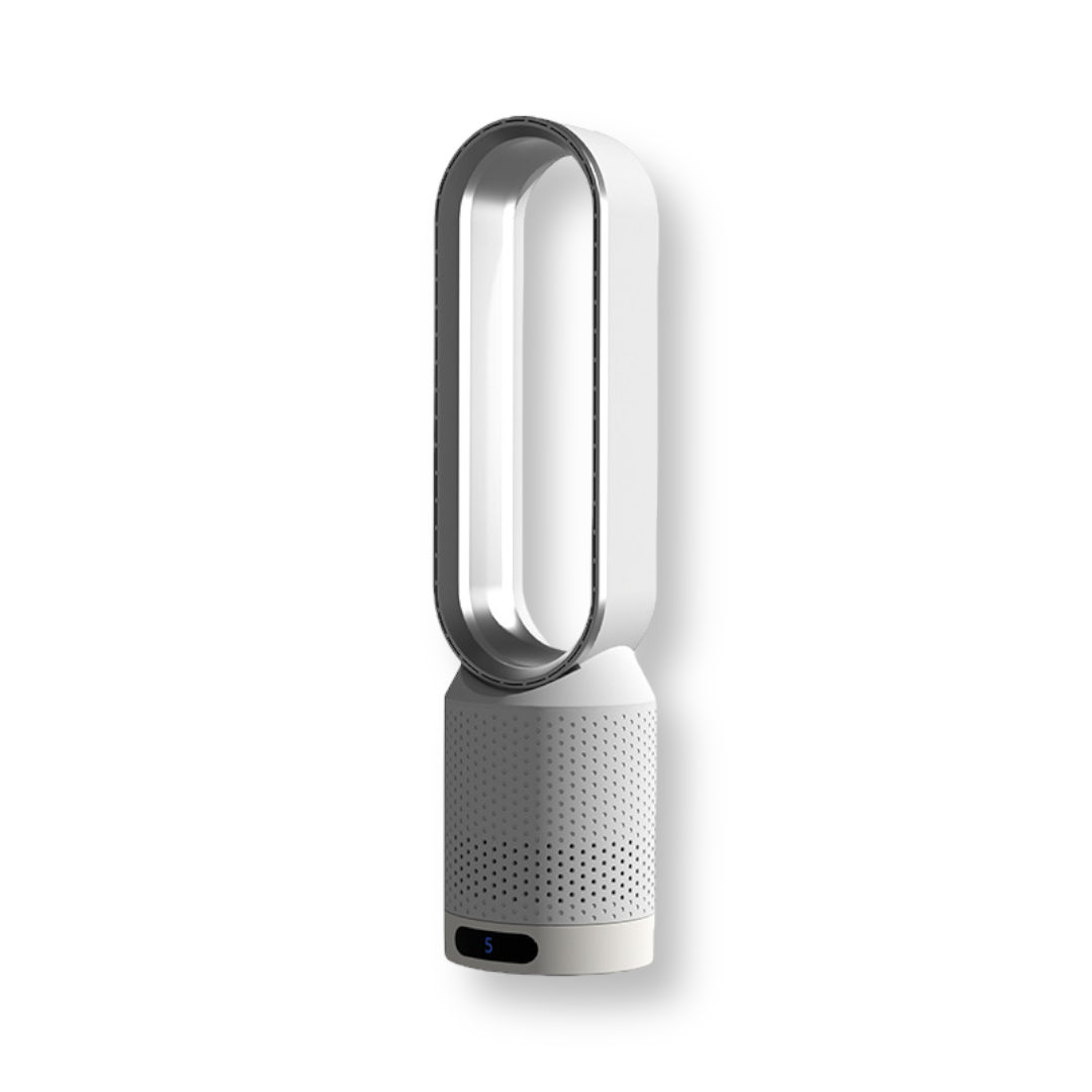 AirPure 3-in-1 Luftkühler mit Luftfilter, Oszillation & LED-Touch – Bladlos, leise & modern Devako.ch