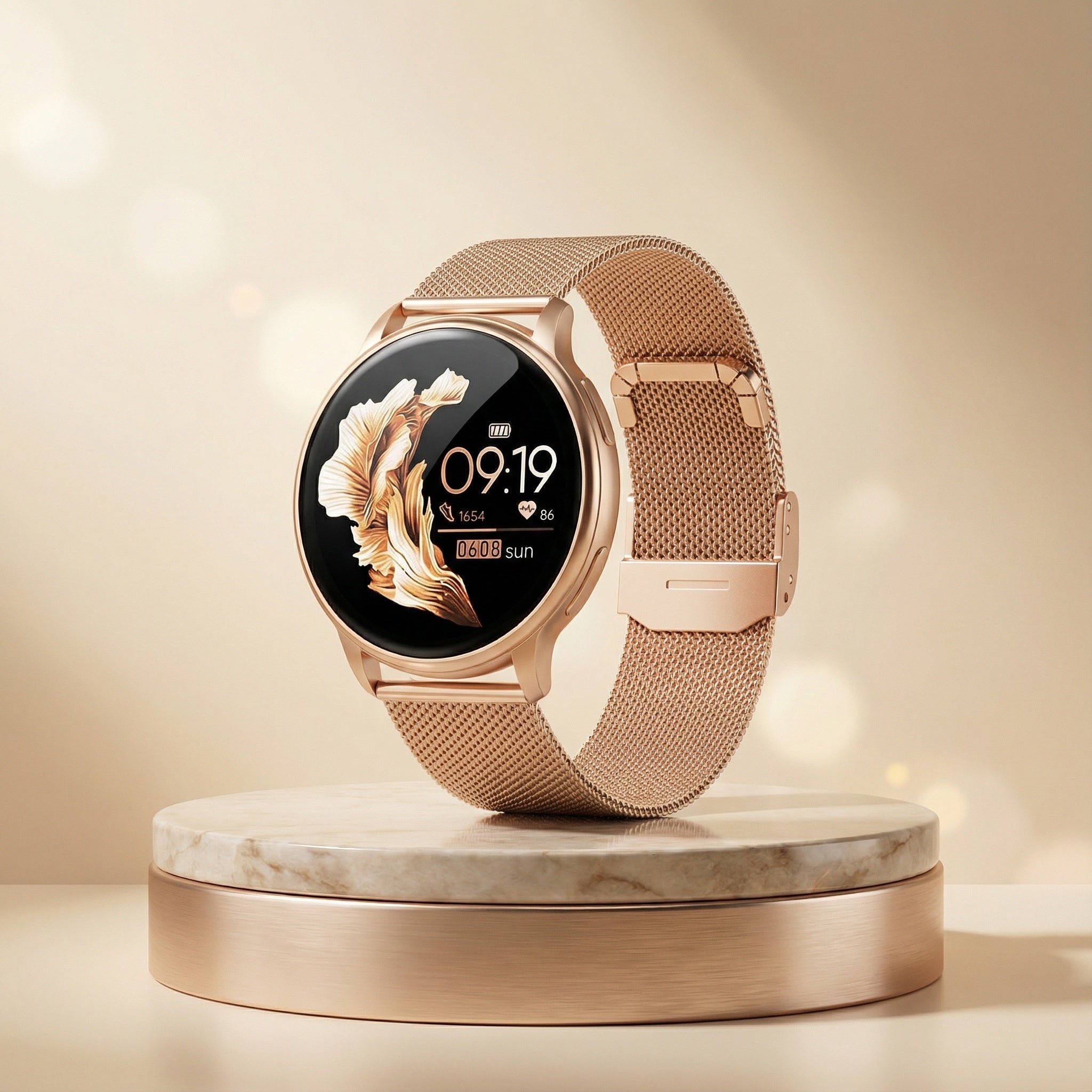 Montre intelligente – Montre en acier inoxydable, Bluetooth et longue autonomie