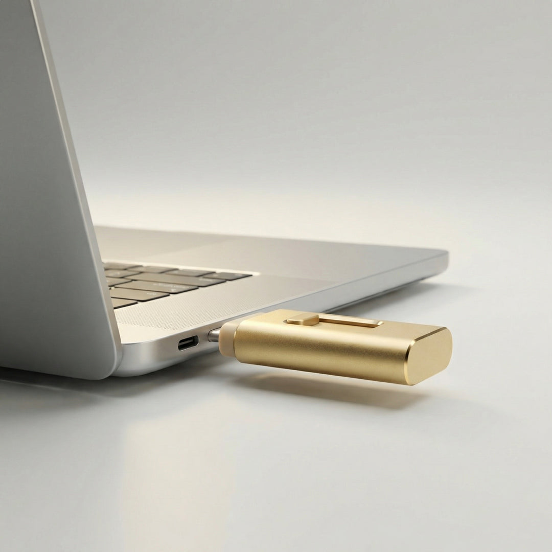 Pen USB 4 em 1 – USB, USB-C, Lightning e Micro-USB para Telemóvel e Computador Portátil