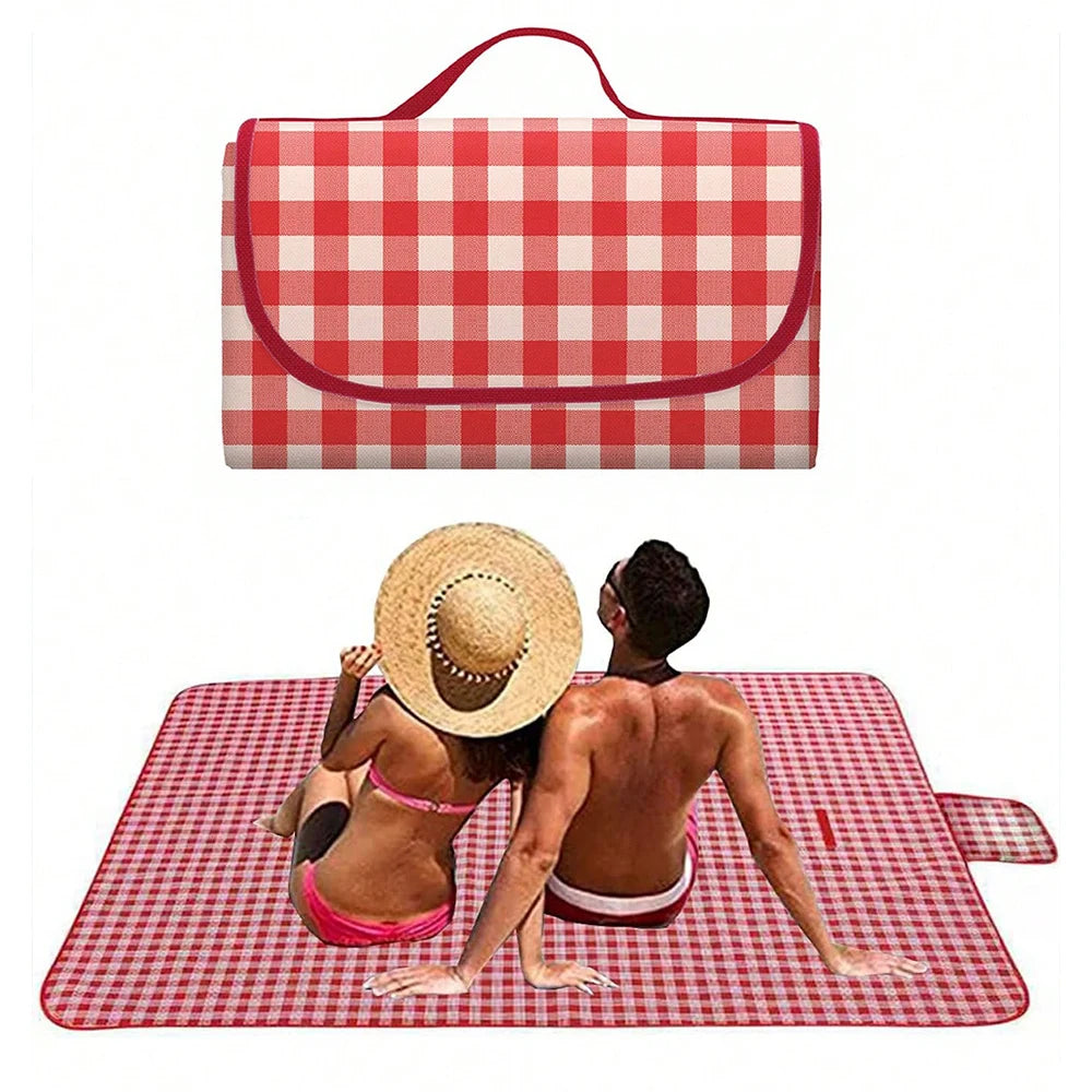 Picknick Deken 140x190 cm Waterdicht en Lichtgewicht met Handvat voor Buitengebruik 0