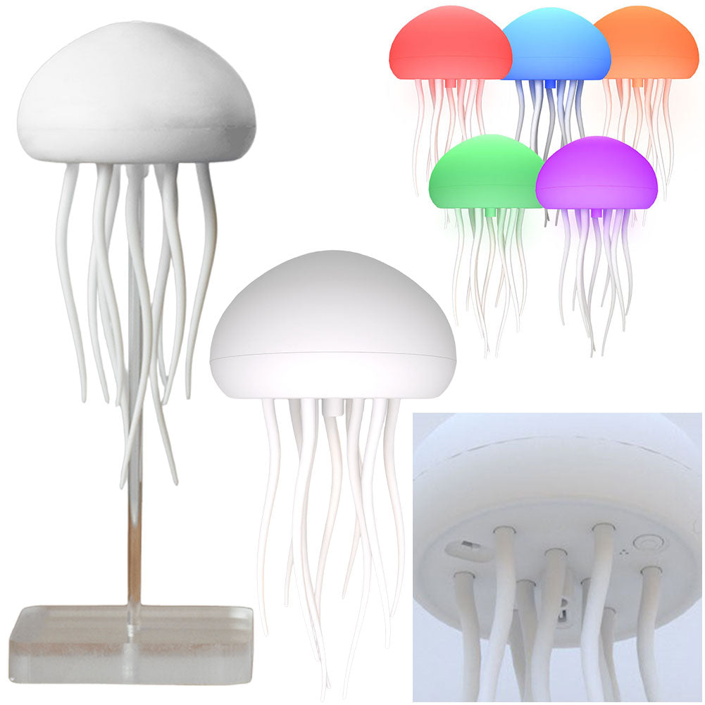 Candeeiro de Mesa LED com Design de Medusas – Luz Decorativa com Mudança de Cor