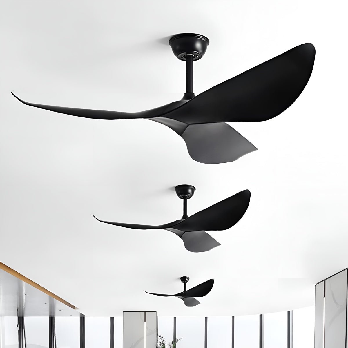 Plafondventilator Zonder Lamp DC Motor 3 Wieken Wit Slaapkamer Woonkamer Stille Ventilator Eetkamer Omkeerbaar 6 Snelheden Afstandsbediening | Sansoti 3