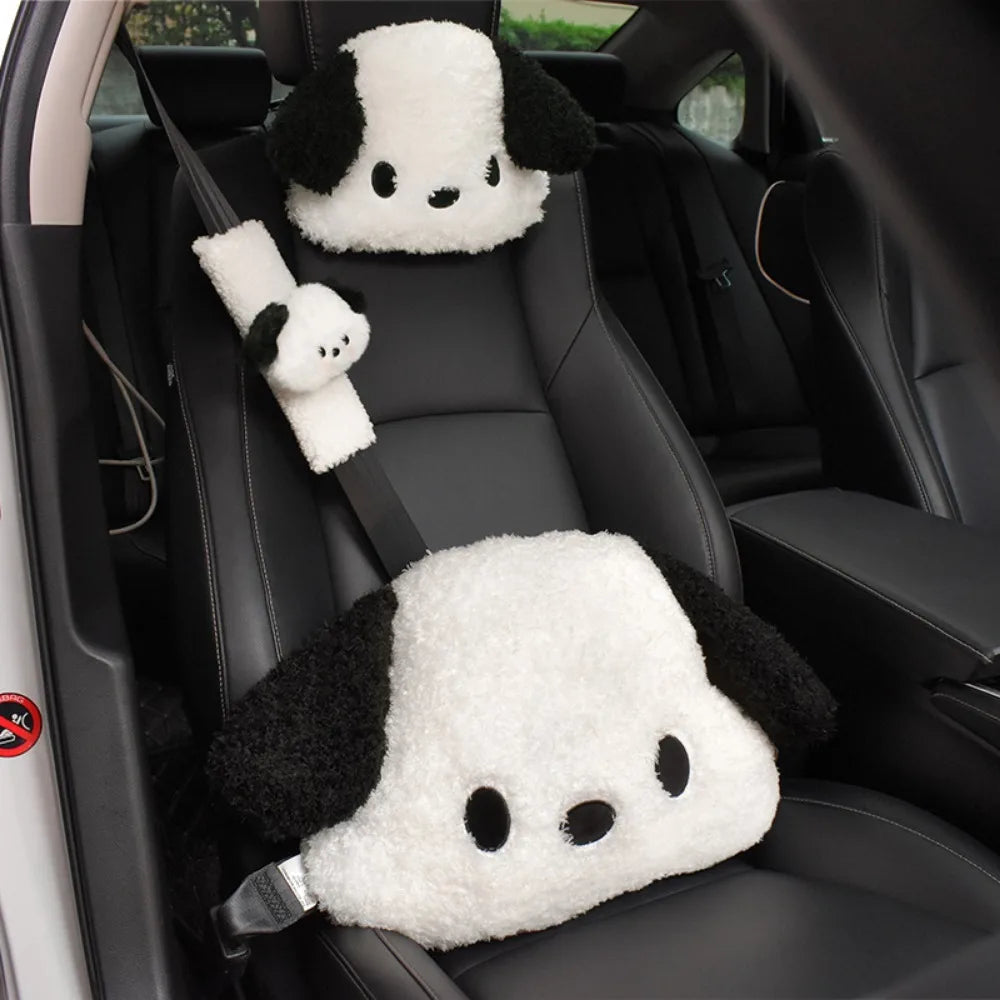 Pluche Hoofdsteun en Lendensteun voor Auto – Comfortabel en Schattig Ontwerp 0