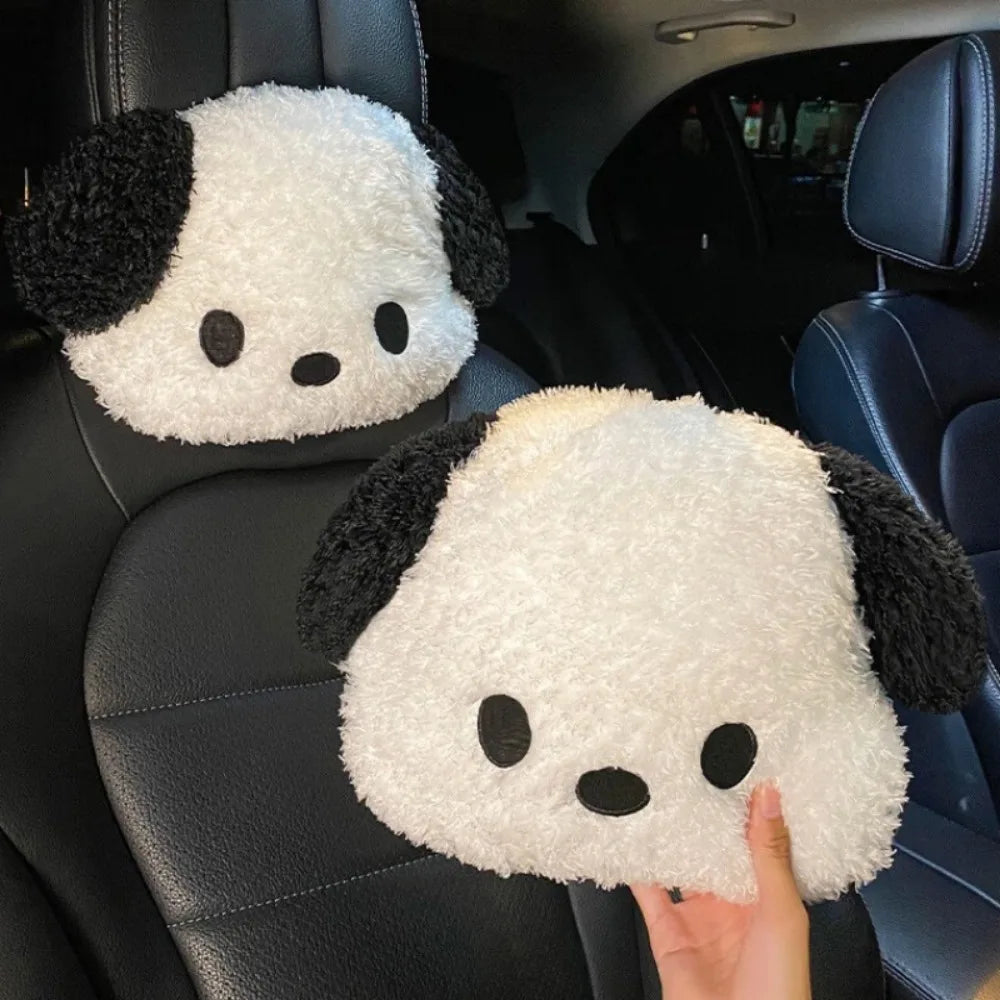 Pluche Hoofdsteun en Lendensteun voor Auto – Comfortabel en Schattig Ontwerp 1