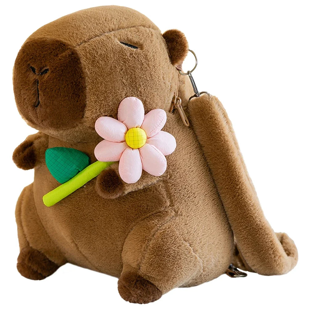 Pluche Kinderrugzak Capybara met Zachte Vulling, Bruin, 35 cm, Voor Kinderen 7