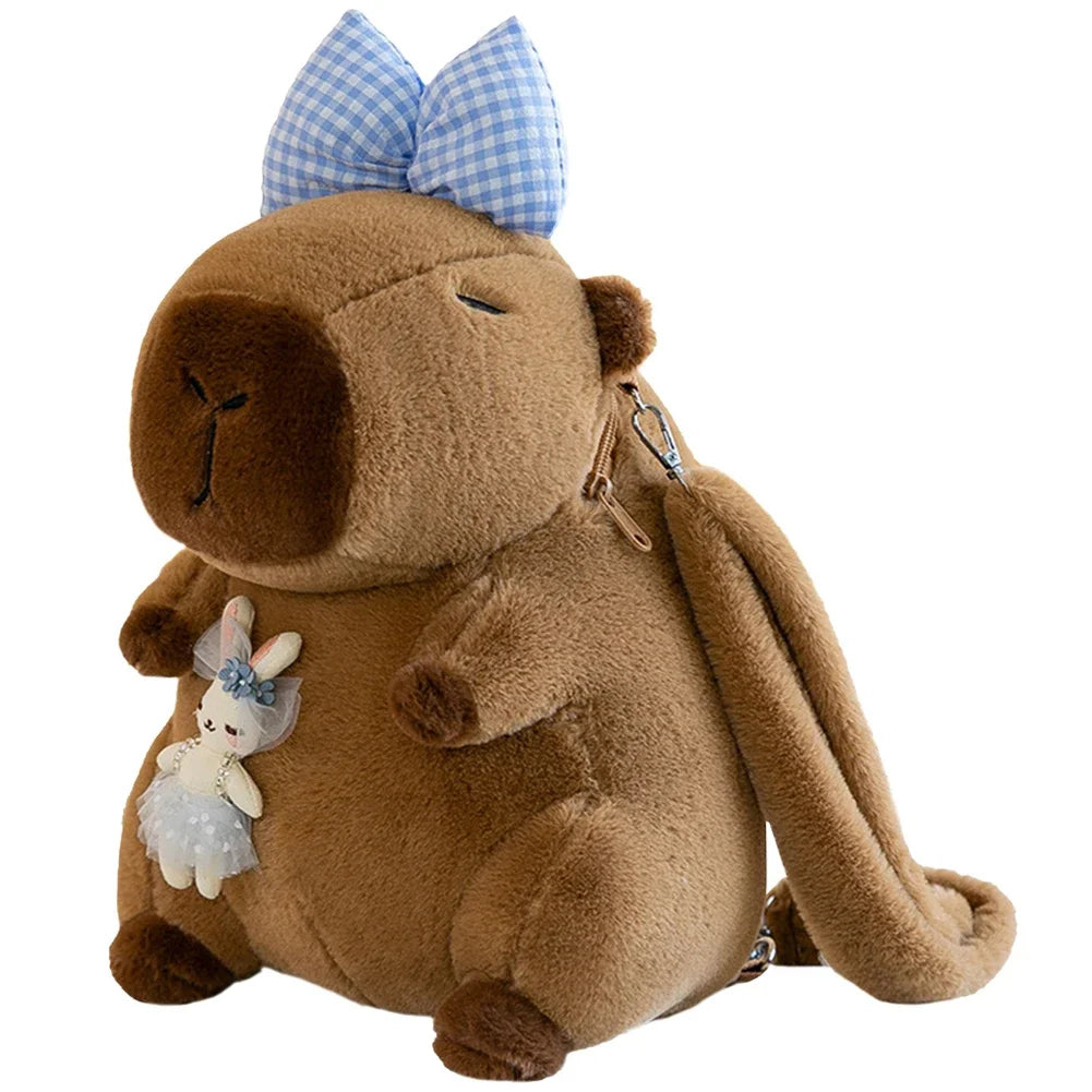 Pluche Kinderrugzak Capybara met Zachte Vulling, Bruin, 35 cm, Voor Kinderen 8