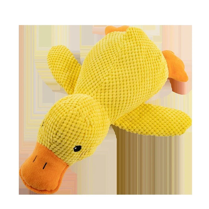 Pluche hondenspeelgoed slapende eend met geluid en bijtbestendig ontwerp 5