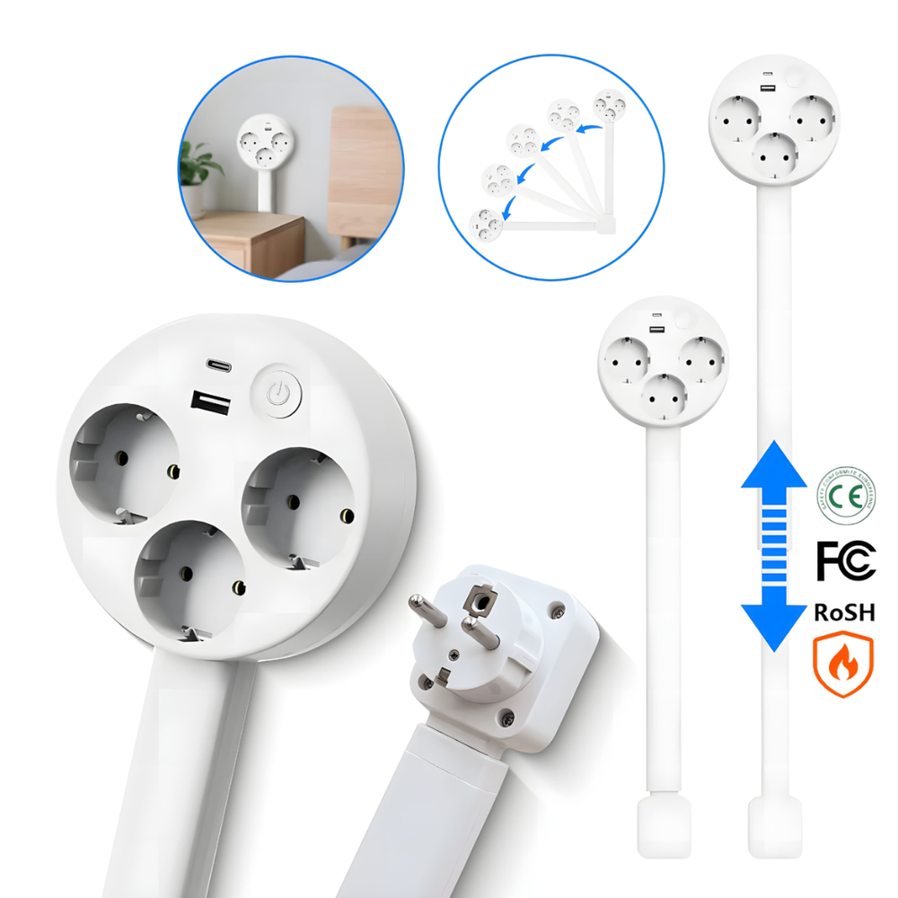 PowerReach | De slimme, stijlvolle uitschuifbare stopcontactdoos voor modern wonen 1