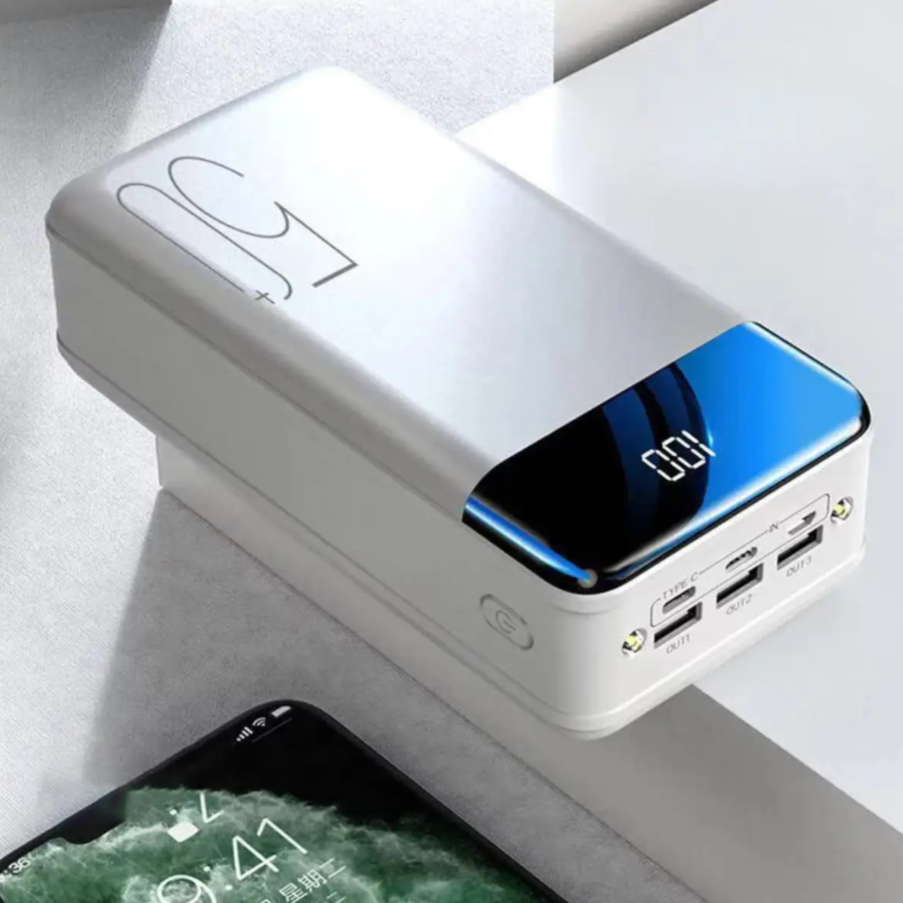 VoltMate Powerbank 50.000 mAh – Cargador rápido USB-C para viajes y emergencias