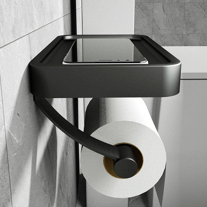 PraktiShelf - Functionele Toiletrolhouder met Extra Opbergruimte 1