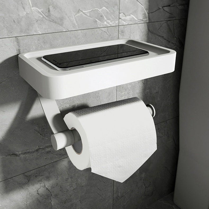PraktiShelf - Functionele Toiletrolhouder met Extra Opbergruimte 2