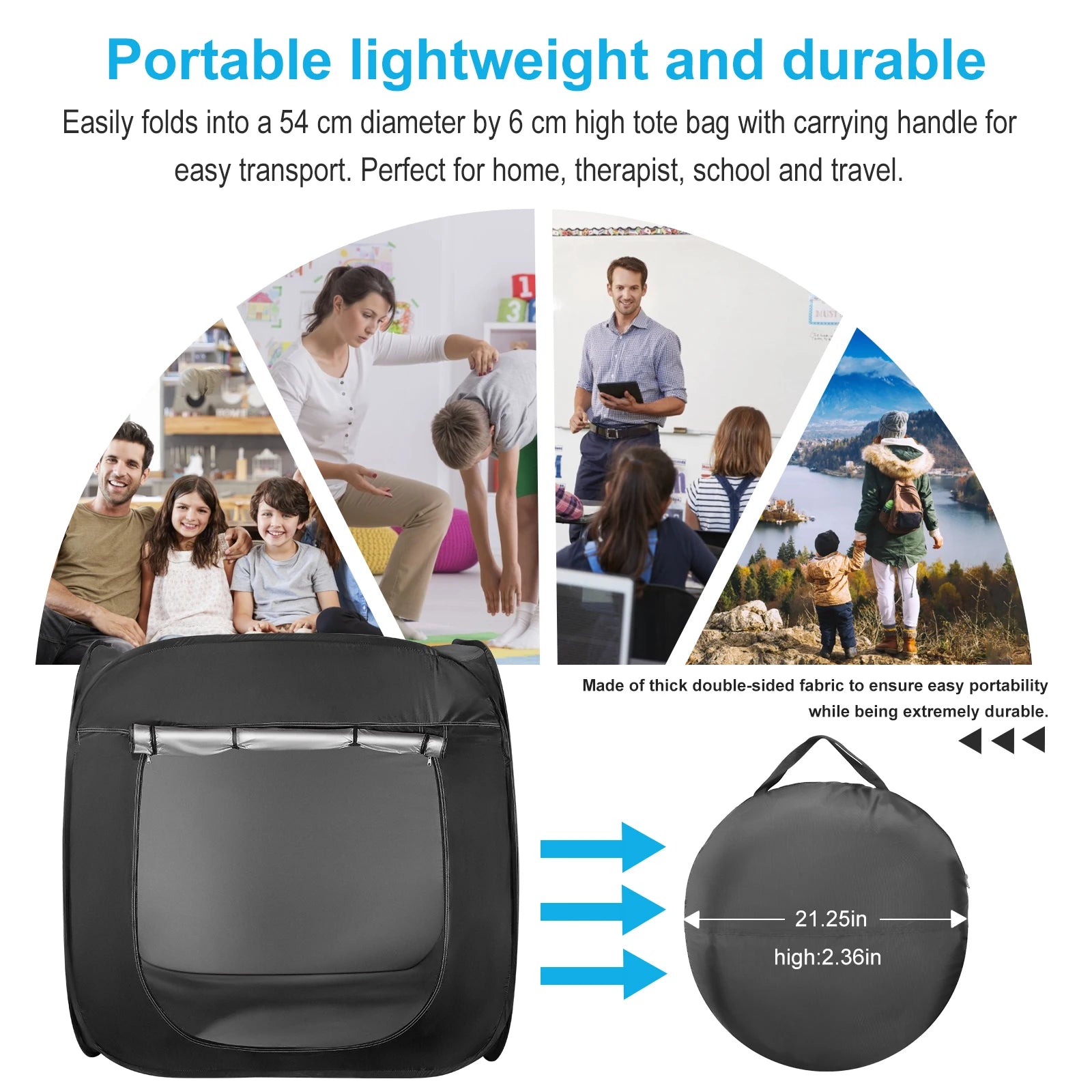 Premium Pop-up Sensory Den voor Kinderen met Autisme en ADHD, Verduisterend en Draagbaar 2