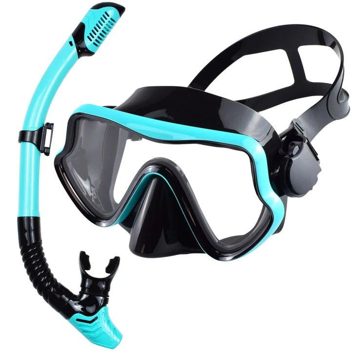 Professioneel duikmasker snorkelset voor volwassenen met panoramisch zicht 0