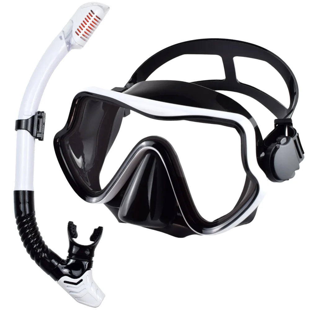 Professioneel duikmasker snorkelset voor volwassenen met panoramisch zicht 14