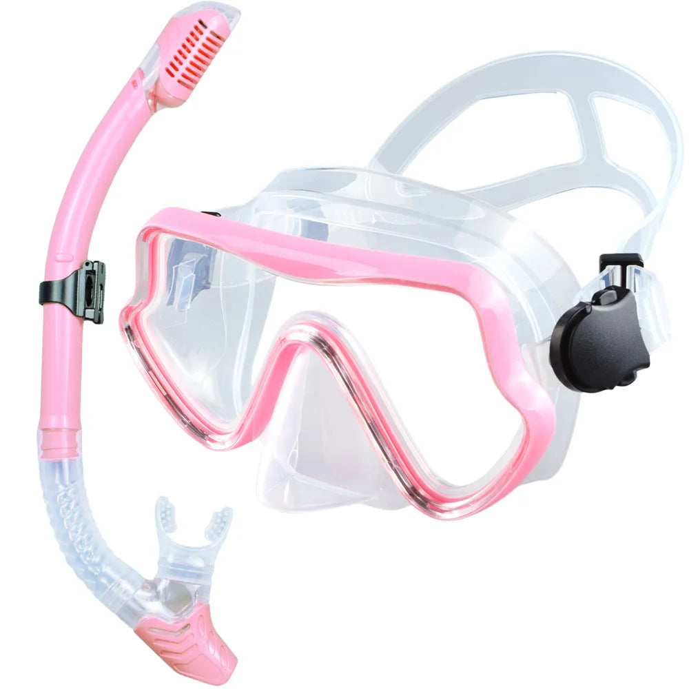 Professioneel duikmasker snorkelset voor volwassenen met panoramisch zicht 16