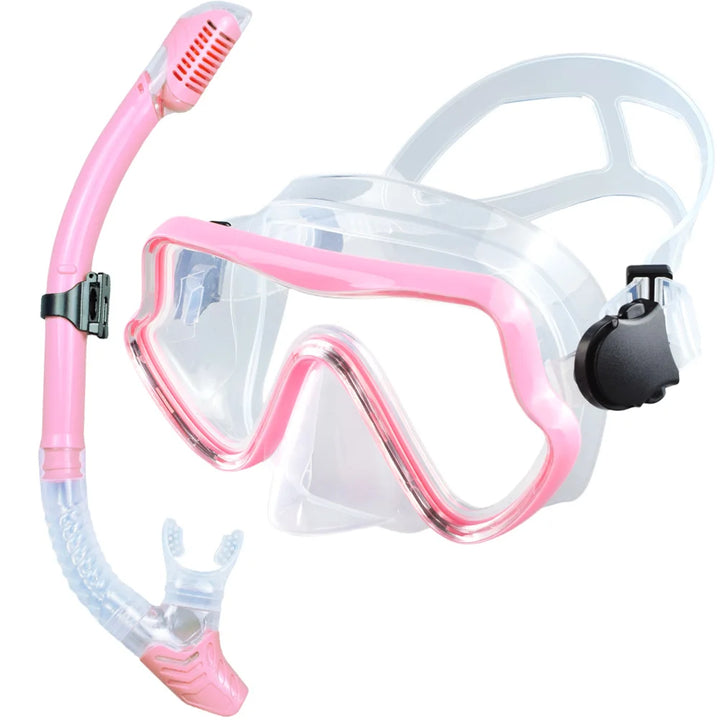 Professioneel duikmasker snorkelset voor volwassenen met panoramisch zicht 16