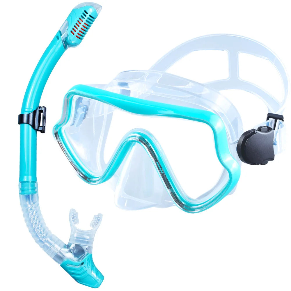 Professioneel duikmasker snorkelset voor volwassenen met panoramisch zicht 17