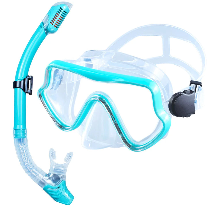 Professioneel duikmasker snorkelset voor volwassenen met panoramisch zicht 17