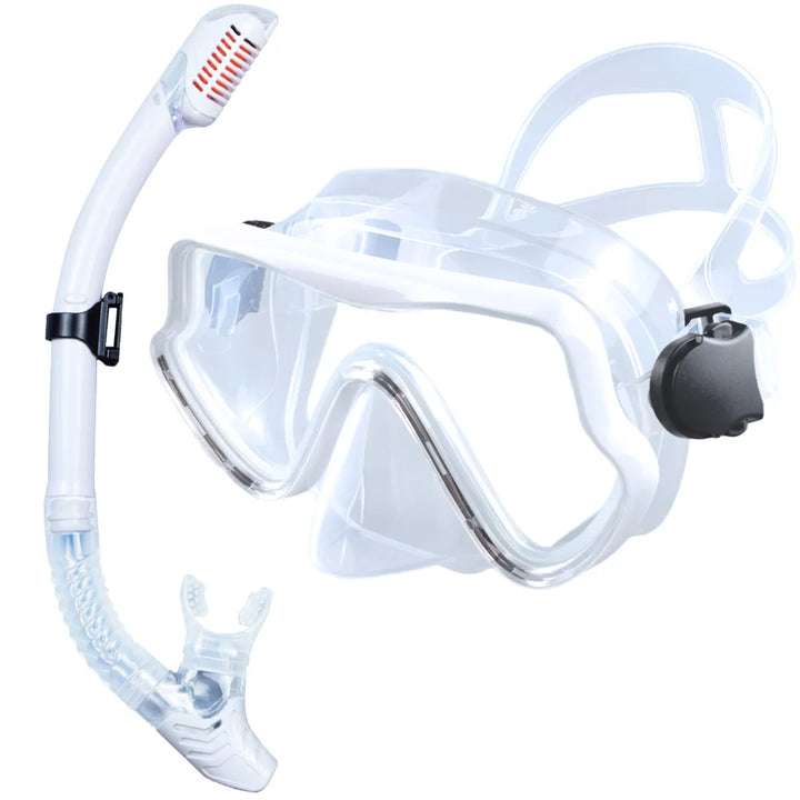 Professioneel duikmasker snorkelset voor volwassenen met panoramisch zicht 19