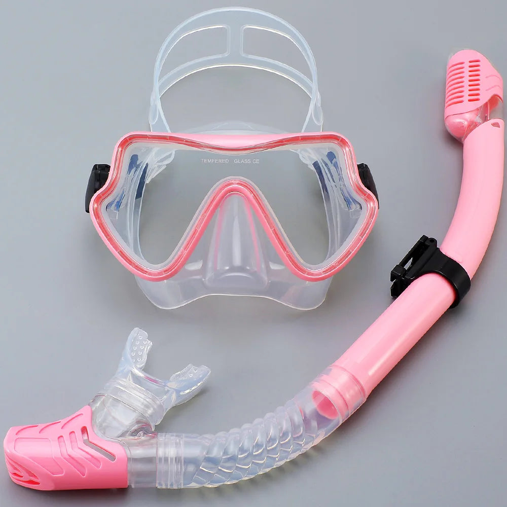 Professionele snorkelset voor volwassenen met panoramisch zicht en gehard glas 9
