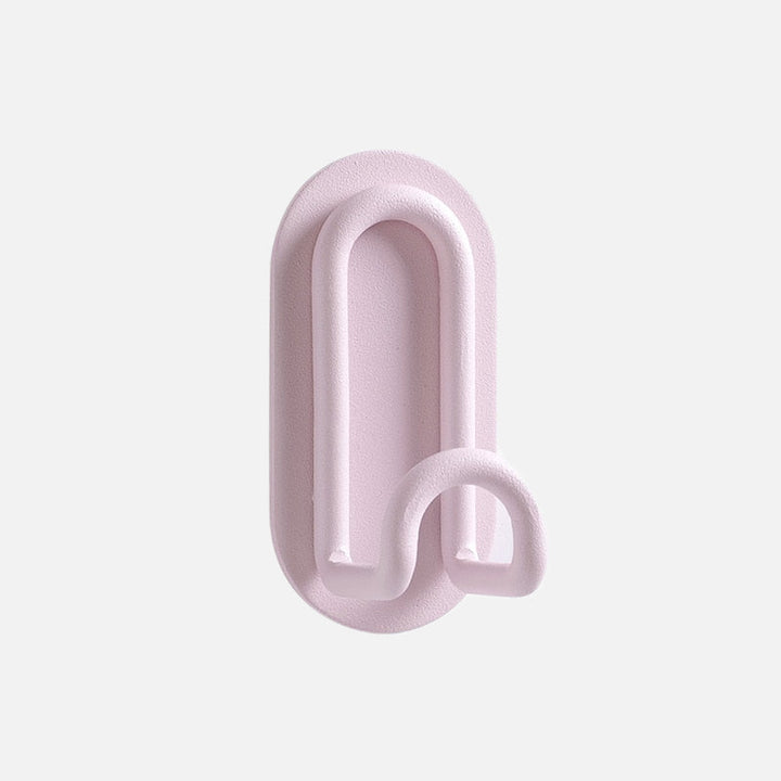 Gancho de pared Zintra – Hierro forjado pastel con tira adhesiva 3M, sin taladrar