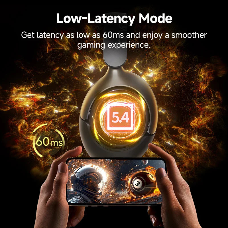 Soundoria – Auriculares sen fíos 50dB ANC e LDAC – 55u tempo de reprodución