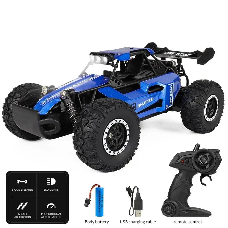 SpeedRacer X16 Coche RC – Velocidad hasta 20 km/h con Iluminación LED y Tracción 2WD