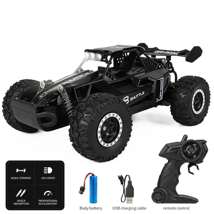 SpeedRacer X16 Coche RC – Velocidad hasta 20 km/h con Iluminación LED y Tracción 2WD