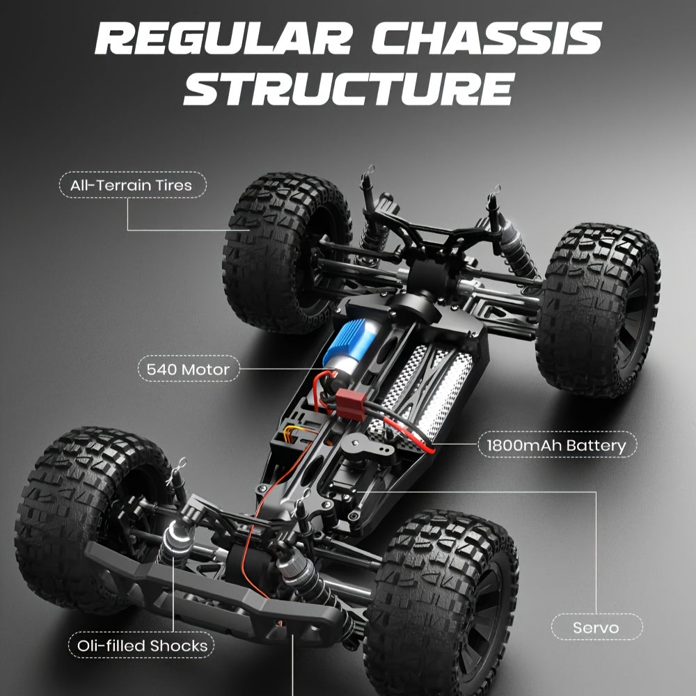 RC Off-Road Monstertruck - 4x4 Off-Road Op afstand bestuurbare auto 6