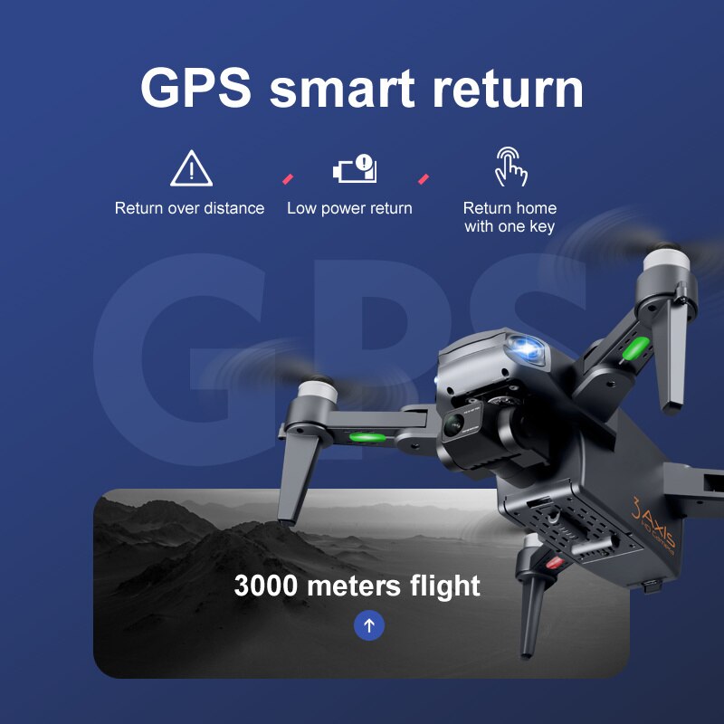 RG109 Pro – dron HD 8K con dobre cámara, GPS e motores sen escobillas