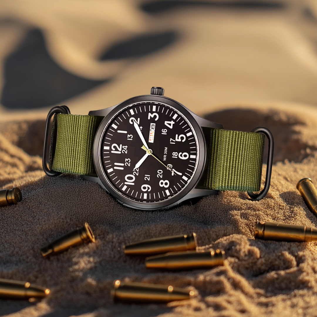 Valdor – Reloj de hombre para exteriores 100m resistente al agua y cristal de zafiro resistente a los arañazos