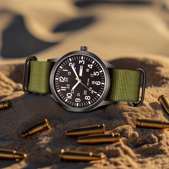 Outdoor Herenhorloge – 100m Waterdicht, Saffierglas &amp; Quartz Uurwerk