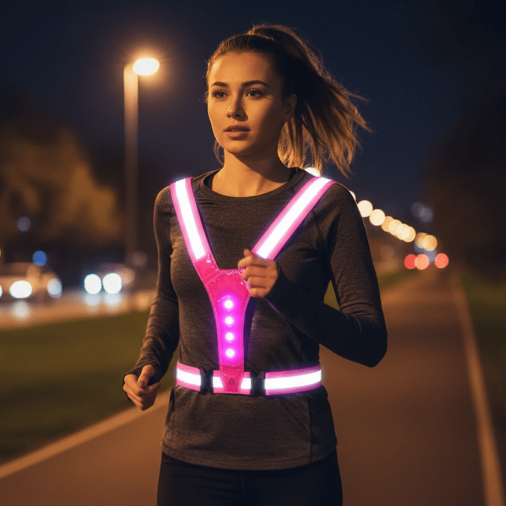 RUNSPARK – Verstelbaar LED-vest – 3 standen voor veilige nachttraining 0