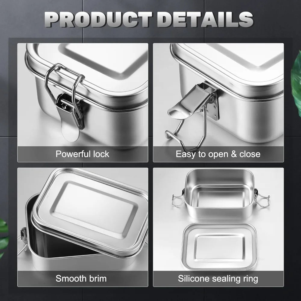 RVS Bento Fiambrera 800ml – A prova de fuites, Compartiments, Apte per a rentavaixelles