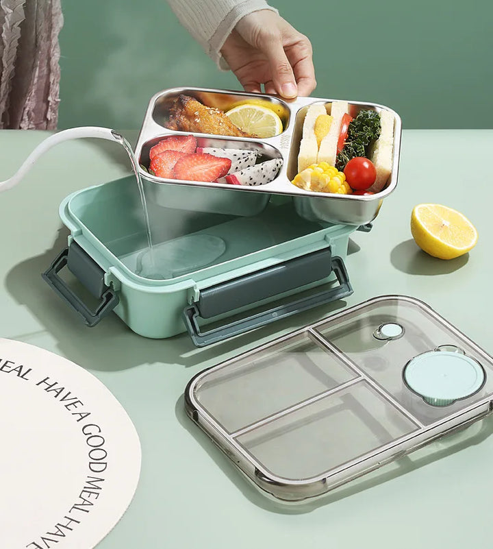 Mealix – boîte à lunch inox étanche avec couverts – pour le travail, l&