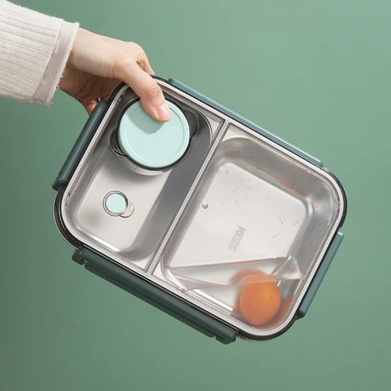 Mealix – fiambrera de acero inoxidable a prueba de fugas con cubiertos – para trabajo, escuela y viajes