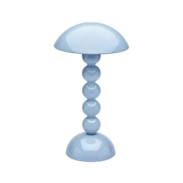 Rechargeable LED Lamp - Bobbin Design with Adjustable Brightness, Pale Denim Finish 0