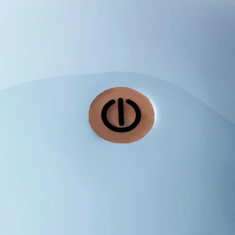 Rechargeable LED Lamp - Bobbin Design with Adjustable Brightness, Pale Denim Finish 3