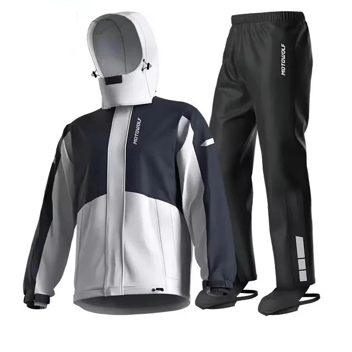 MotoShield Regenpak – Waterdichte Unisex Motor Set met Ademend &amp; Lichtgewicht Ontwerp