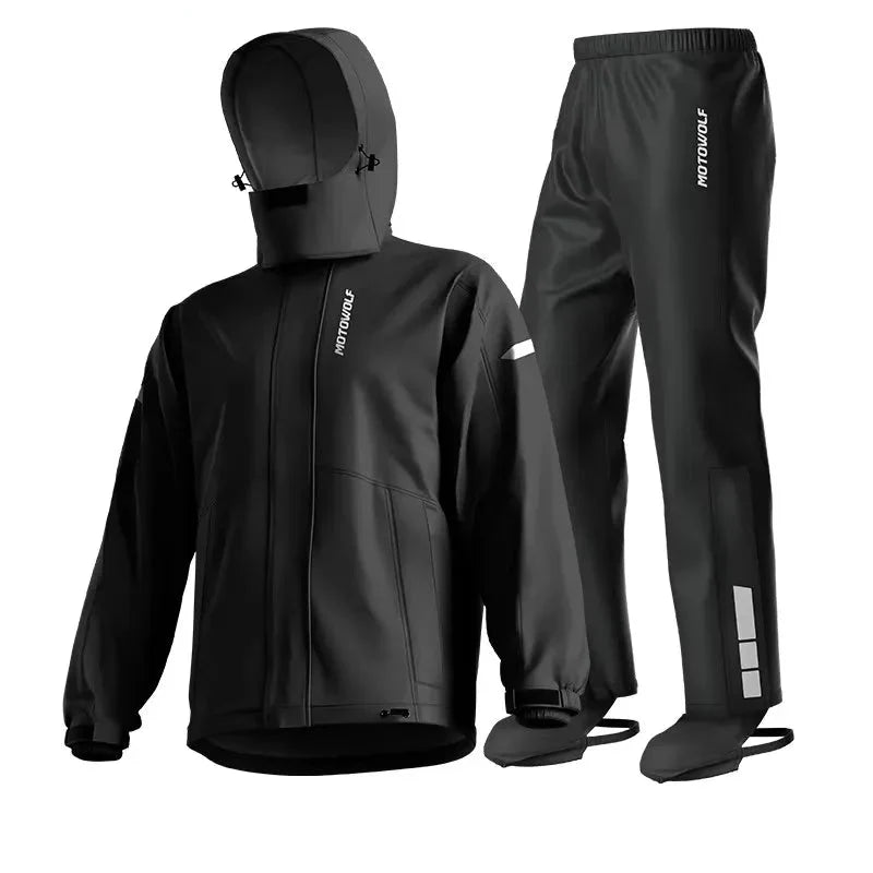 MotoShield Regenpak – Waterdichte Unisex Motor Set met Ademend &amp; Lichtgewicht Ontwerp