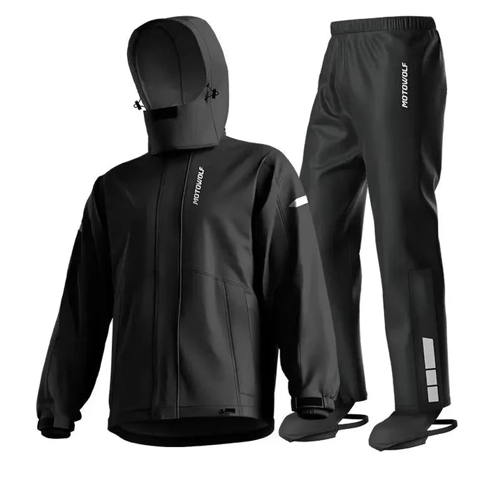 MotoShield Regenpak – Waterdichte Unisex Motor Set met Ademend &amp; Lichtgewicht Ontwerp