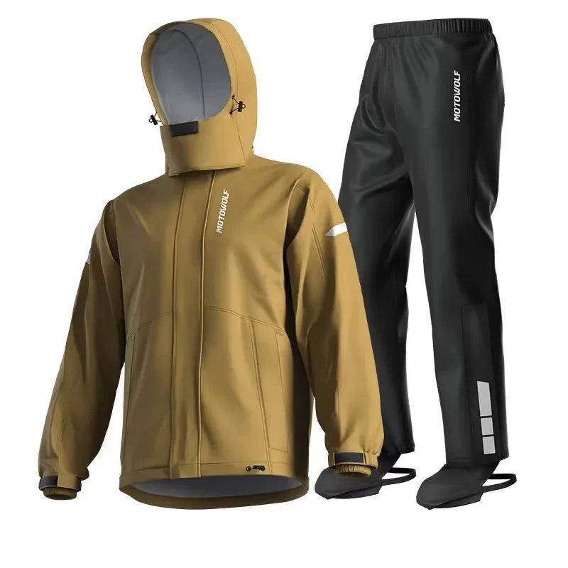 MotoShield Regenpak – Waterdichte Unisex Motor Set met Ademend &amp; Lichtgewicht Ontwerp