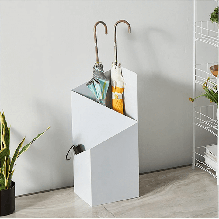 Nordvyn parapluhouder – metalen standaard met opvangschaal in Scandinavisch design