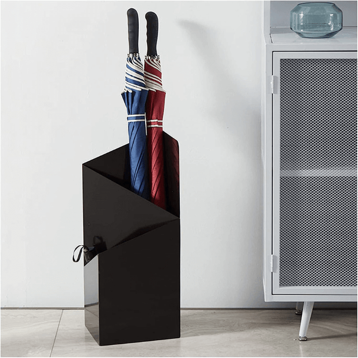 Nordvyn parapluhouder – metalen standaard met opvangschaal in Scandinavisch design