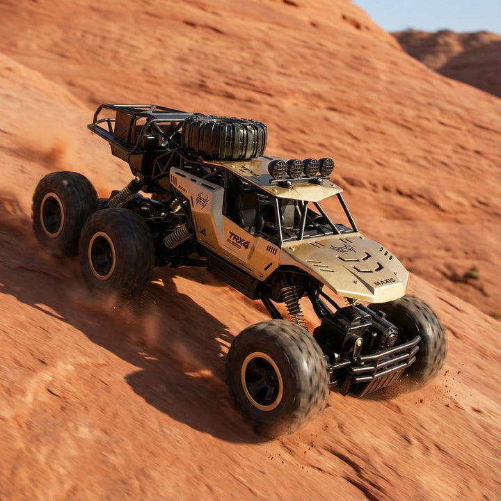 Camião Monstro RC – Tração 6x6, Alta Velocidade e Design Robusto para Todo-o-Terreno