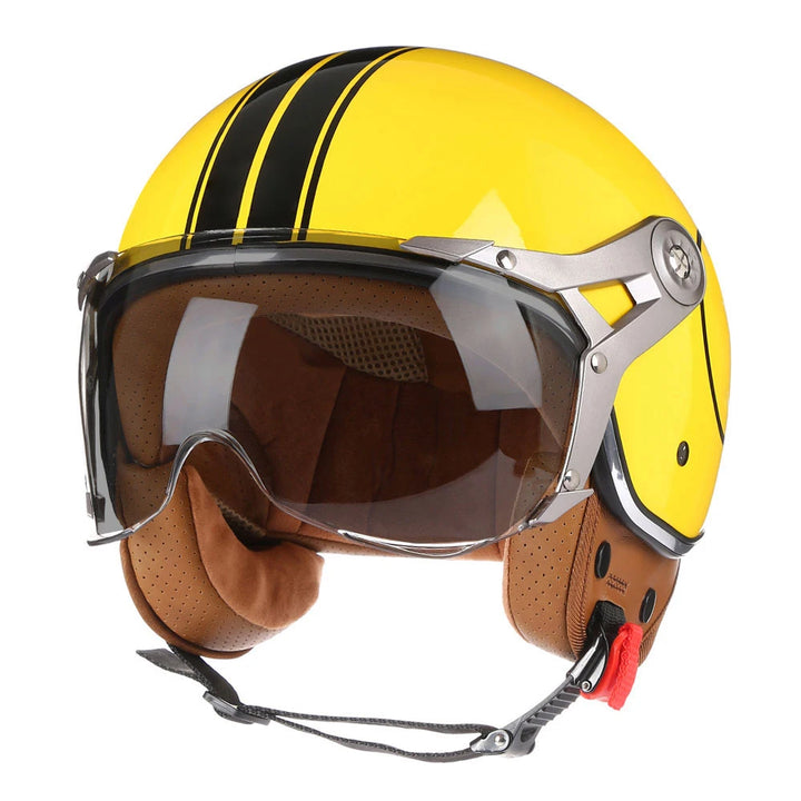 Retro 3/4 Motorhelm voor Mannen en Vrouwen - Open Gezicht, Lichtgewicht en Comfortabel 6