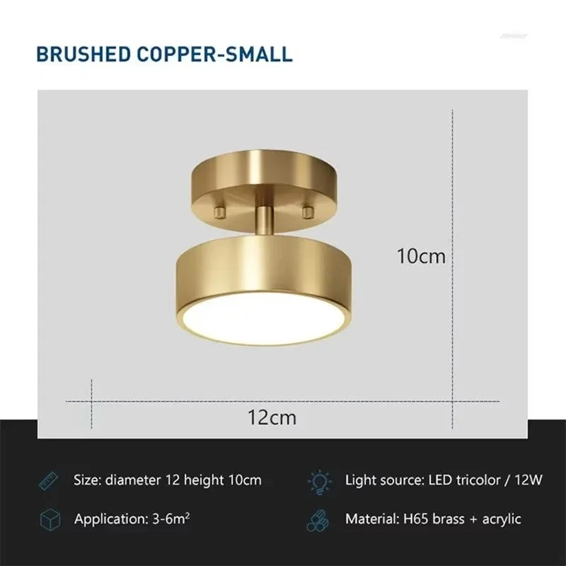 CopperLux Retro Plafondlamp – Làmpada de sostre de coure LED de disseny amb llum càlida i potència eficient energèticament