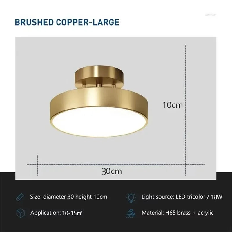 CopperLux Retro Plafondlamp – Làmpada de sostre de coure LED de disseny amb llum càlida i potència eficient energèticament