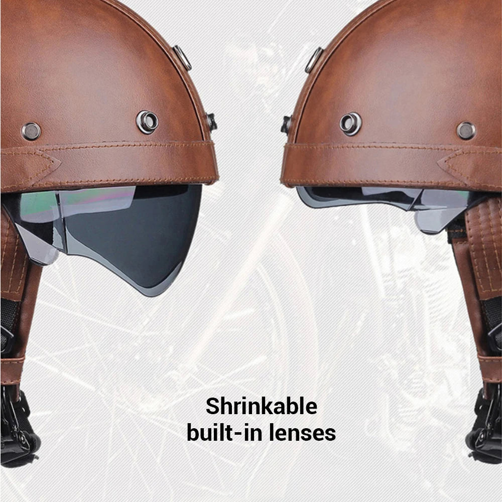Retro Motorhelm Heren en Dames met DOT-certificering, Lichtgewicht en Veilig 3